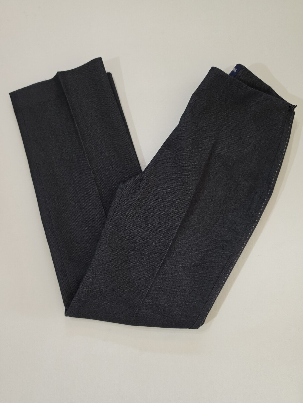 Ann Taylor Petite Dress Pants Womens Size OP Dark‎ Navy Blue Yellow Side Stitch